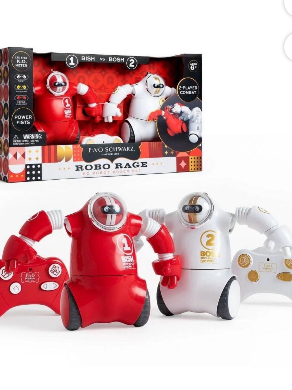 Pre-loved FAO Schwarz Robo Rage RC Robot Boxer Set